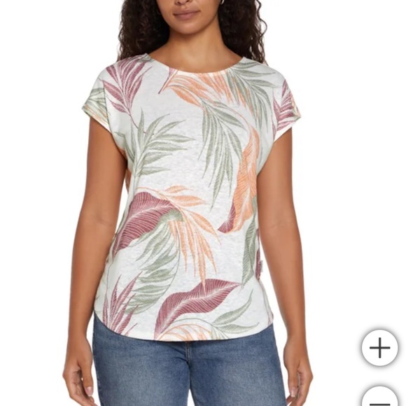 Orvis Women's Linen Blend Short Sleeve Top Scoop Neckline M - Picture 1 of 3